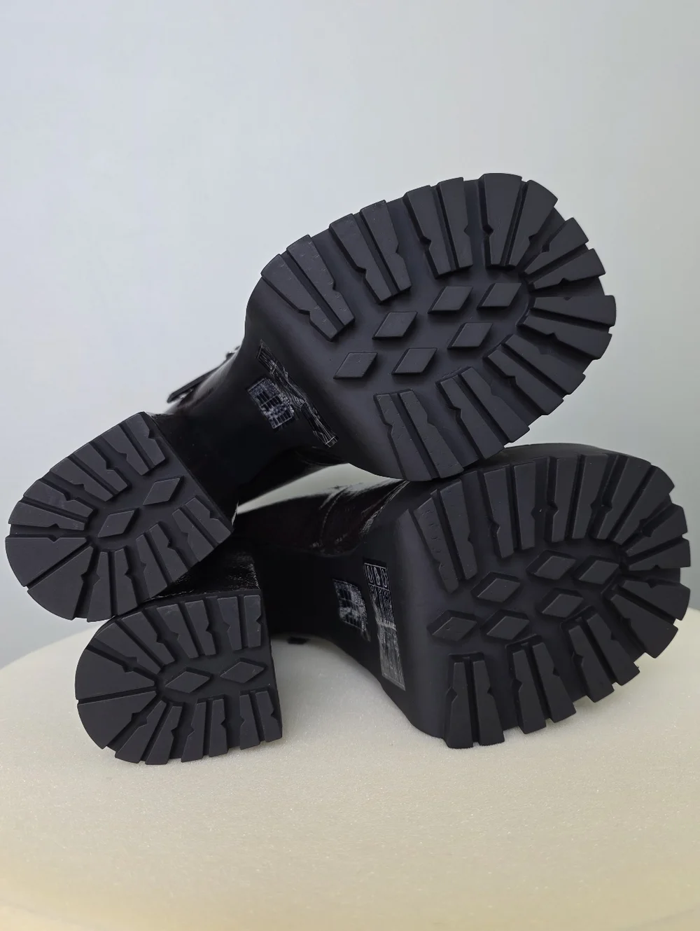 Affection Los Angeles Patent Lug Sole Platform Mary Janes - Dark Brown - 7.5 NEW